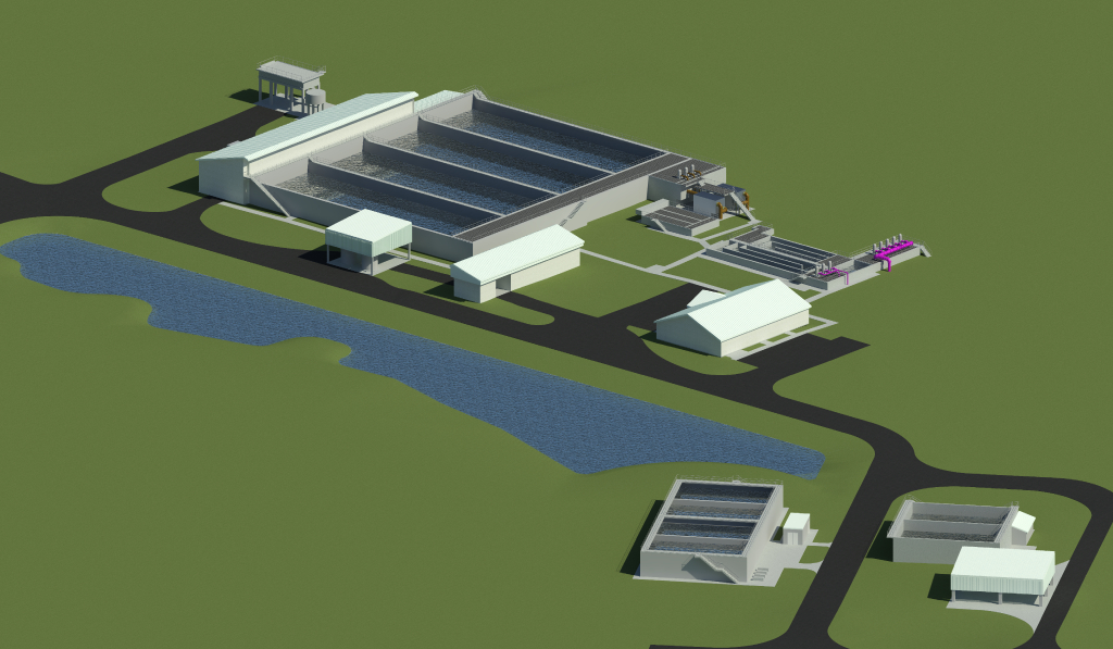 Artist rendering of turnpike wastewater treatment plant expansion